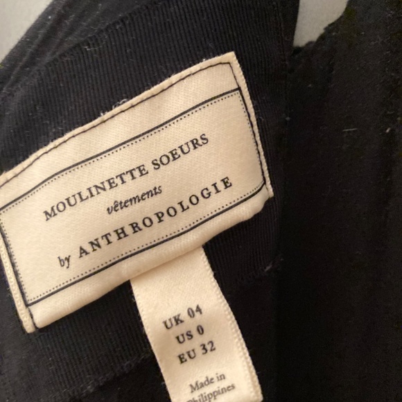 Jumpsuit Moulinette Soeurs by Anthropologie Noir Black Velvet Burnout Size 0 - Picture 6 of 16